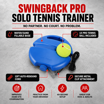 RallyBack Pro™ - Solo Tennis Rebound Trainer