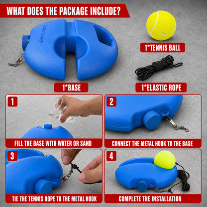 RallyBack Pro™ - Solo Tennis Rebound Trainer