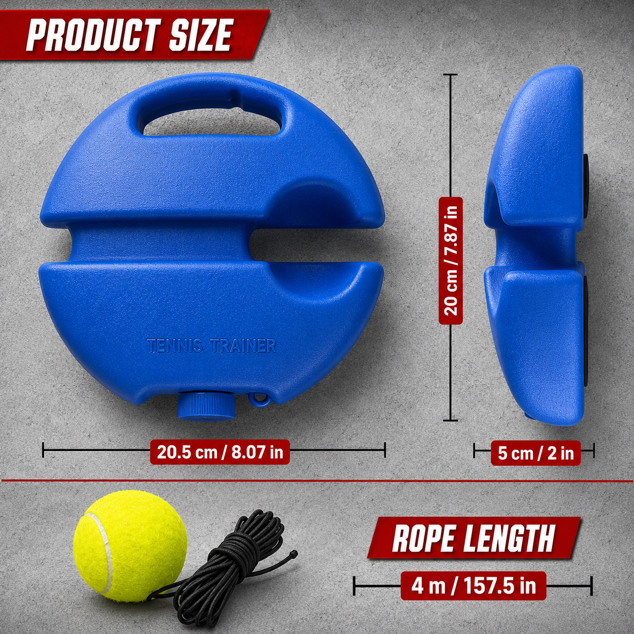 RallyBack Pro™ - Solo Tennis Rebound Trainer